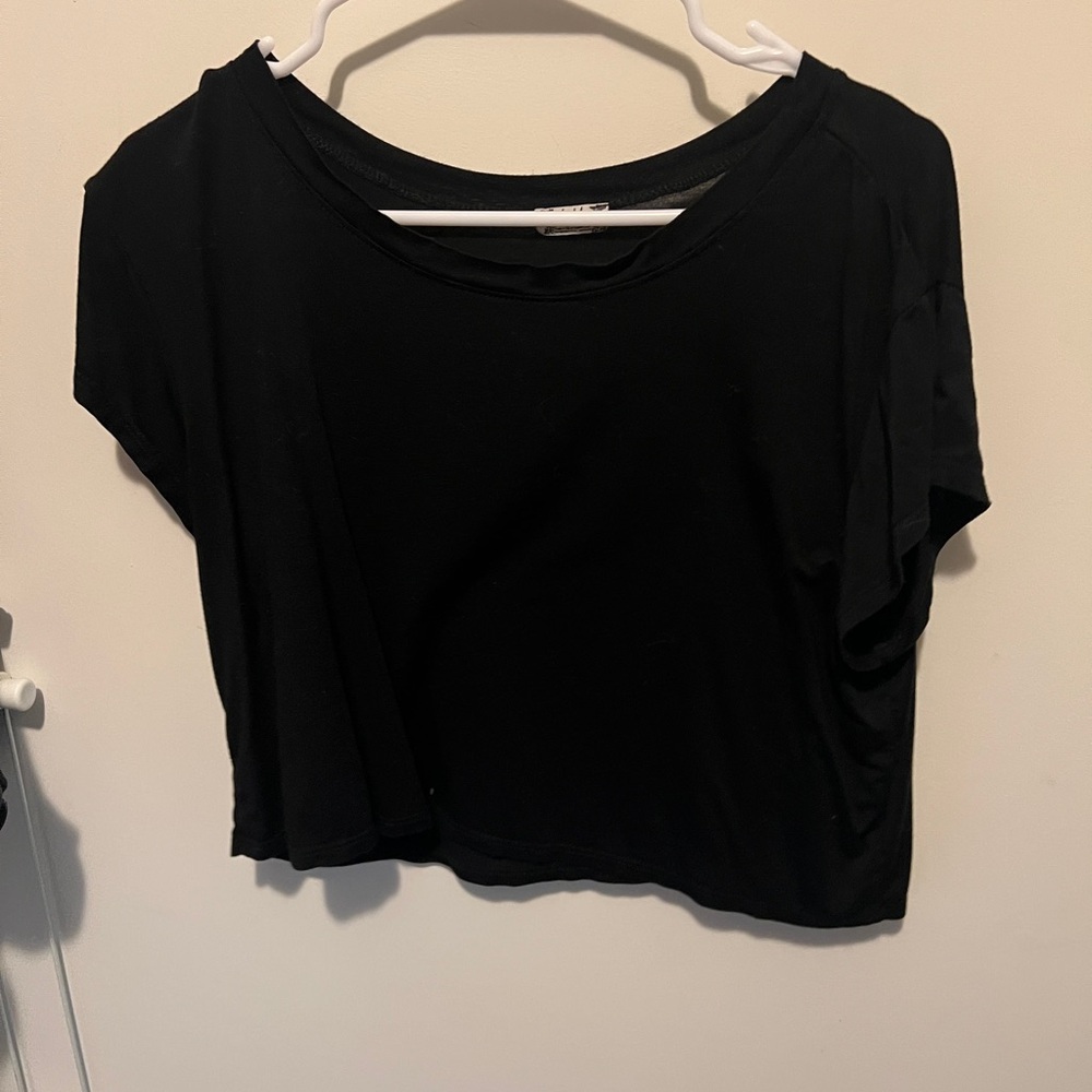 free people Black flowy crop top medium